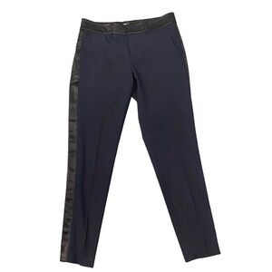 Vince Wool Navy Blue Black‎ Stripe Pants​